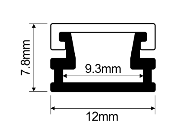Thin Surface 8mm LED Profile - Image 2