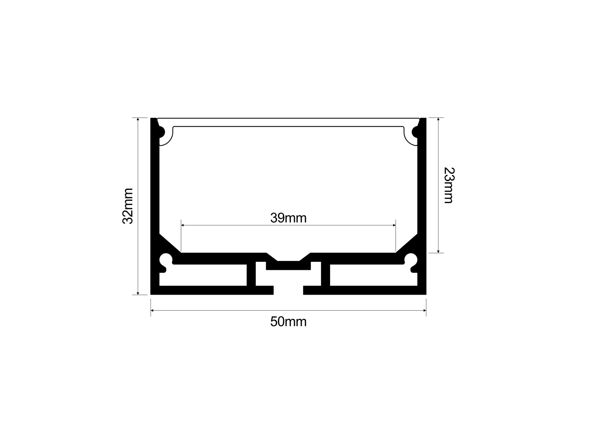 Large Suspended | 50mm x 32mm | LED Linear Light - Image 6
