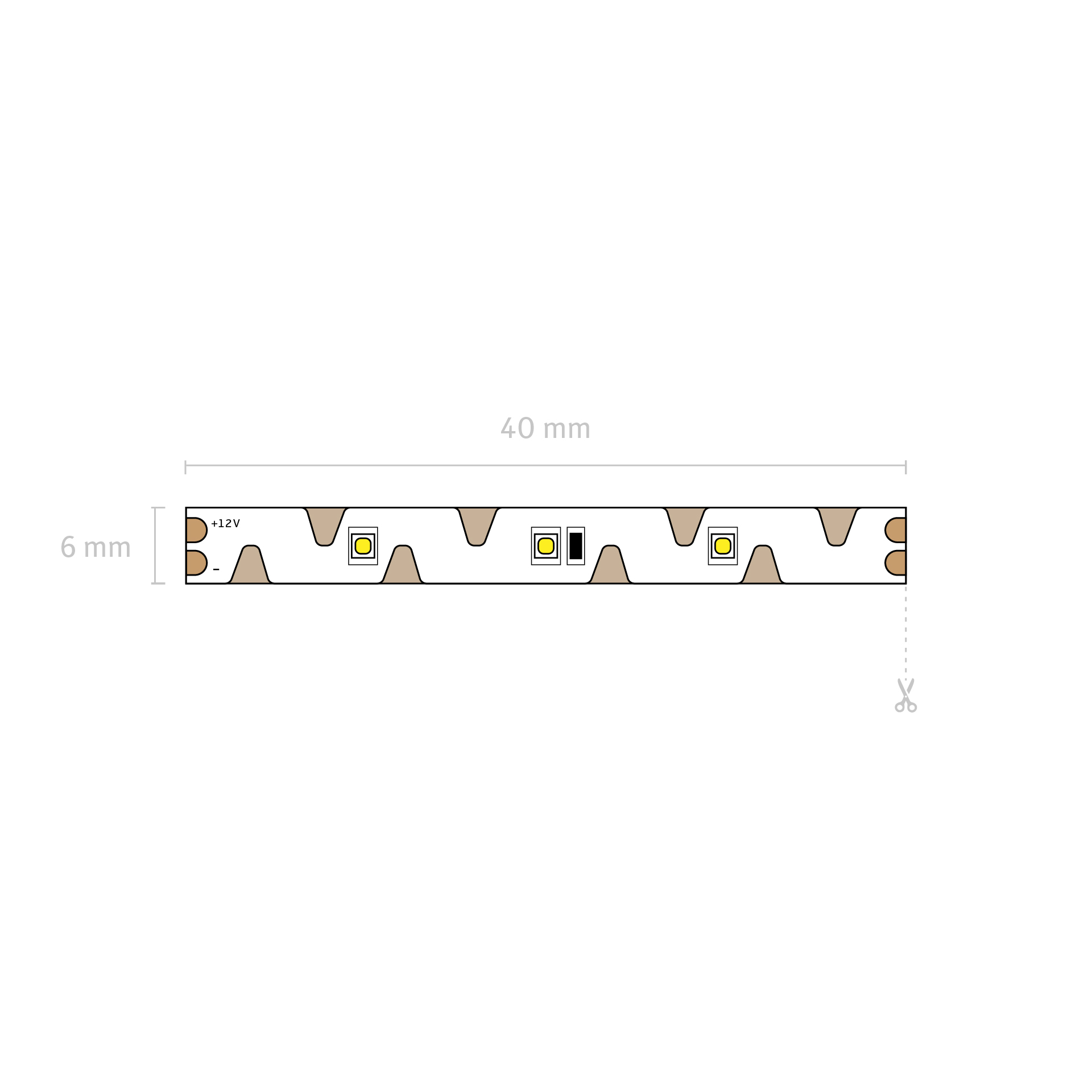 10w | 12v | Z Bend | White | LED Strip Light - Image 2